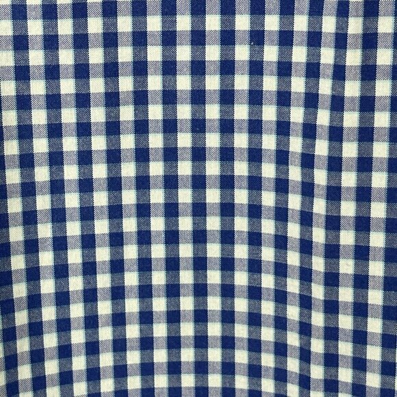 Tommy Hilfiger Men's Button Front Shirt Blue Gingham Regular Fit 15 1/2 (32-33) - Picture 4 of 7